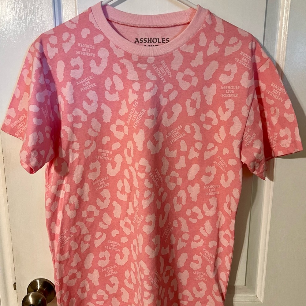 A**holes Live Forever Tee Pink — MEDIUM